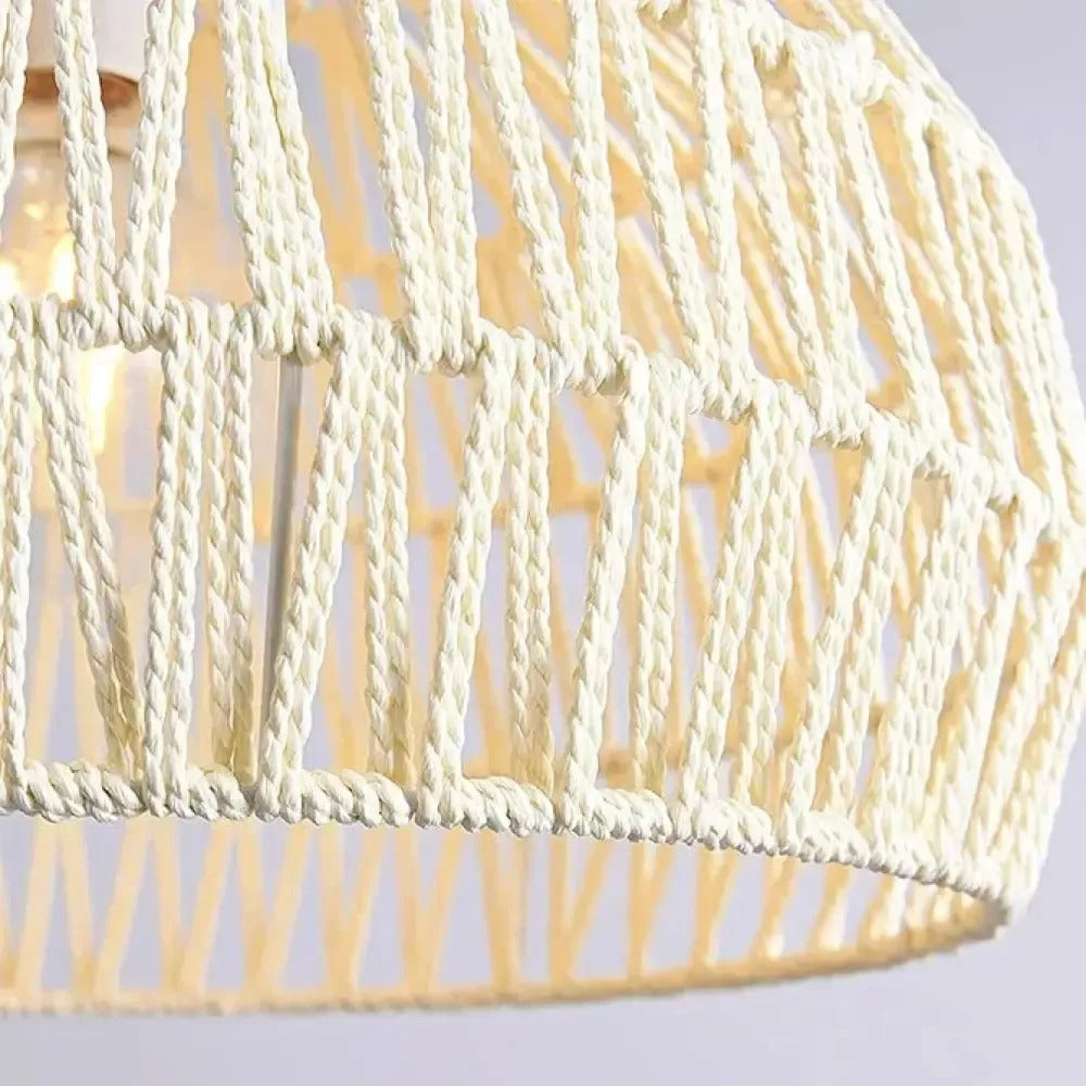 Close-up of the hand-woven hemp rope